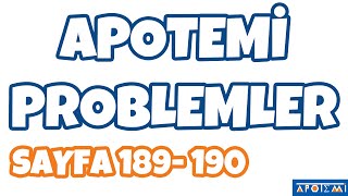 Apotemi Problemler Sayfa 189190 Adım Güçlendirme Testi 4 Çözümleri  APOTEMİ YAYINLARI [upl. by Eceertal]