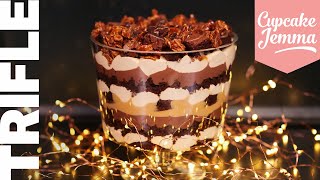 Epic Chocolate Salted Caramel Trifle Recipe  Cupcake Jemma [upl. by Delfeena888]