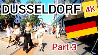 ⁴ᴷ DUSSELDORF walking tour 🇩🇪 Germany 4K Deutschland part 3 [upl. by Yhtuv]