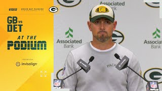 Matt LaFleur on loss to Lions We can get better [upl. by Ayian]