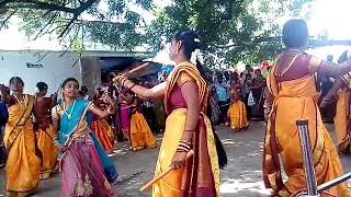 Kolattam performed in peddhamma talli temple palvancha [upl. by Aman]