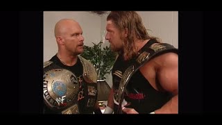 Stone Cold Steve Austin HHH V Chris Jericho And CB Tag Team Title Match WWE Raw 5212001 [upl. by Ardrey]