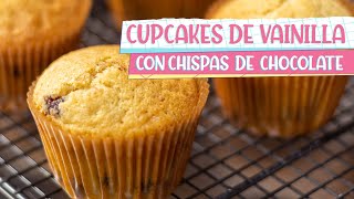 CUPCAKES DE VAINILLA CON CHISPAS DE CHOCOLATE  Aroly Carrasco [upl. by Korten]