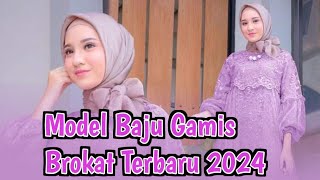 gamis brokat trend 2024 desain mewah dan modern [upl. by Biddle]