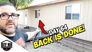 New siding in the back is done Day 64 DIY mobile home renovation journey [upl. by Pharaoh]