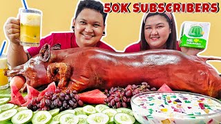 WHOLE LECHON BABOY MUKBANG  mrhatgulaman2739 [upl. by Cruce]