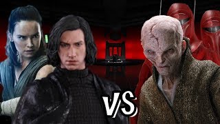 Kylo Ren and Rey vs Supreme Leader Snoke and his Guards  Snokes Throne Room [upl. by Lacsap]