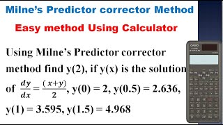 SNM  MA3251  Milne’s Predictor corrector method  Easy method using calculator  Problem in Tamil [upl. by Nosreme]