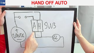 How to Wire a HOA Hand Off Auto Control Circuit for Manual and Auto [upl. by Dorej]