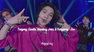 Taeyong Giselle Hendery Jeno amp Yangyang  Zoo slowed  reverb [upl. by Atirres844]