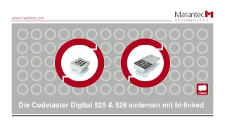 Marantec  Codetaster Digital 525 amp 526 einlernen mit bi·linked [upl. by Beaumont]