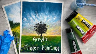 Acrylic Finger Painting [upl. by Ocsic]