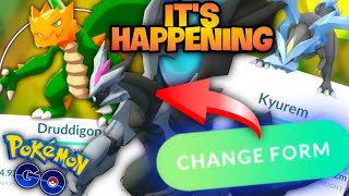 NEW Shiny Druddigon Event in Pokemon GO  Kyurem Black amp Kyurem White get ready [upl. by Ludovika]