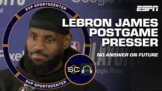 LeBron James focuses on his family and Team USA postgame after Lakers eliminated  SC with SVP [upl. by Hoo]