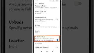 Restricted Mode In YouTube  How To On Restricted Mode In YouTube youtube restrictedmode shorts [upl. by Eicyak]
