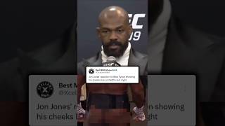 Jon Jones reacts to Mike Tyson showing cheeks live on Netflix [upl. by Enirehtac93]