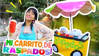 🍧 MI CARRITO DE RASPADOS en mi JARDÍN 🍍🍑 🍓 Durazno Piña Diablitos y MÁS CONNY CHANGARROS [upl. by Naivat486]