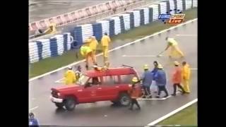 F1 Barcelona 1996  Frentzens huge crash in Warm Up [upl. by Sanjiv652]