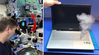 Сгорел ПРЯМО на РУКАХ у МАСТЕРА ПРОИЗВОДИТЕЛЬНЫЙ ноутбук ASUS N550JV  Что произошло [upl. by Henghold]