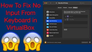 How To Fix No Input From Keyboard in VirtualBox Mac OSWindows 10  Keyboard Not Working VirutalBox [upl. by Savanna]