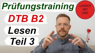 DeutschTest für den Beruf B2 – 04 – Prüfungsteil Lesen Teil 3 [upl. by Leventis194]