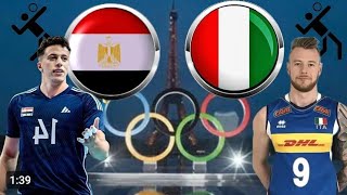 بث مباشر مباراة مصر وإيطاليا كورة طايرة رجال في أولمبياد باريسItaly Egypt live broadcast [upl. by Nonohcle]