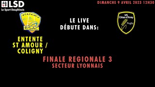 Live Rugby Reg3 Finale Entente St AmourColigny Vs US Côtes dArey [upl. by Geoff]