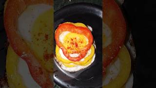 Triple layer capsicum halfboil 😋🤤👌👌shortvideo shortsfeed shorts creativity [upl. by Schwerin]