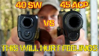 40 SampW vs 45 ACP Which one is more powerful [upl. by Eboh]