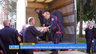 Bashkëatdhetari Arben Memedi siguron donacion për zjarrfikësit e Gostivarit [upl. by Van712]