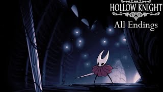 Hollow Knight  All Endings Including Godmaster DLC Endings [upl. by Collen]