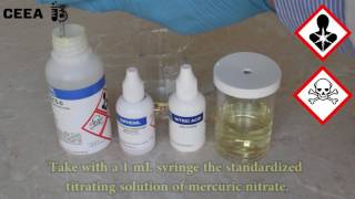 CHLORIDE CONTENT DETERMINATION USING MERCURY NITRATE [upl. by Neleb]