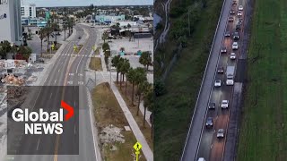 Hurricane Milton Drone shows empty streets evacuations as Florida braces for monster storm [upl. by Nimesh]