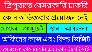 No Target Job Office Work  Tripura Job Notification 2024 Tripura Private Job news today  Job [upl. by Aknaib775]