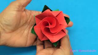 Tutorial Rosas de papel perfectas para regalos 🌹 [upl. by Nosneh27]