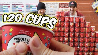 We Rolled 120 Timmies cups at the rink and won [upl. by Lapides]