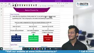 CA INTER  INCOME TAX  MayNov 22  Full Course  Day 2  Basics of Income Tax [upl. by Onilecram487]