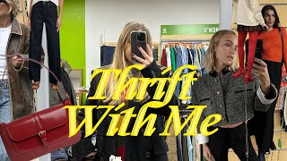 Come Thrift With Me For Winter Trends 2023  Winter Trend Outfits 2023 [upl. by Terraj]