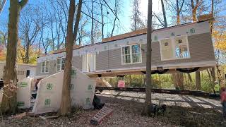 Fully Custom Modular Home Crane Day  PART 3 realestate home construction buffalo [upl. by Charissa405]