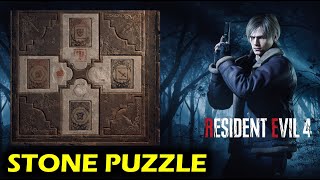 Bindery Lithographic Stone Tablet Puzzle  Chapter 8 Castle  Resident Evil 4 Remake [upl. by Ihp]