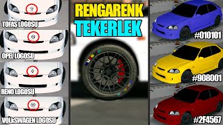 KOLAY ÇİZİM NASIL YAPILIR  RENGARENK TEKER  ARABA LOGOLARI  Car Parking Multiplayer [upl. by Atimed182]