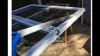 Pella Vinyl mullion repair with 112quot X 18quot X 36quot aluminum flat bar [upl. by Porty]