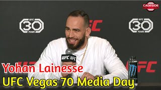 Yohan Lainasse on AllCanadian MatchUp  UFC Vegas 70 Media Day [upl. by Laws735]