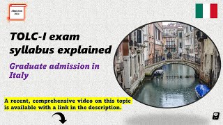 TOLCI exam syllabus explained [upl. by Alithea]