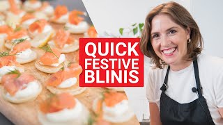 Quick Blinis Recipe  Festive Cooking with Olivia [upl. by Rutherford591]