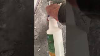 Cleaning sheet rock mud off floor with SlurrySafe [upl. by Ntisuj]