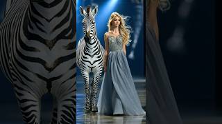 The woman fuses with a Zebra on AGT americagottelent magic magic fusion shorts [upl. by Enaid739]