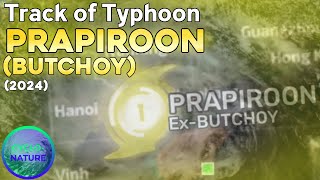 Track of Typhoon Prapiroon Butchoy 2024 [upl. by Ferwerda]