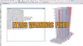 Remove check warnings in Etabs and fix errors in ETABS model [upl. by Dis]