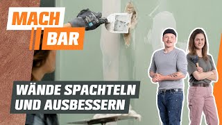 Wände spachteln und ausbessern  OBI [upl. by Ardys720]